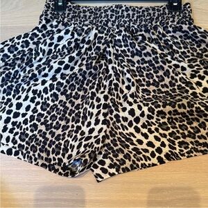 Zara High Waist Leopard Print Shorts